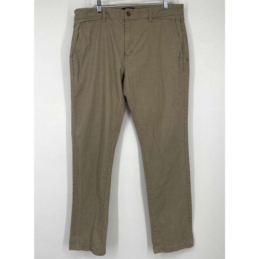 Five Four Tan Flat Front Straight Pants Mens Sz 36